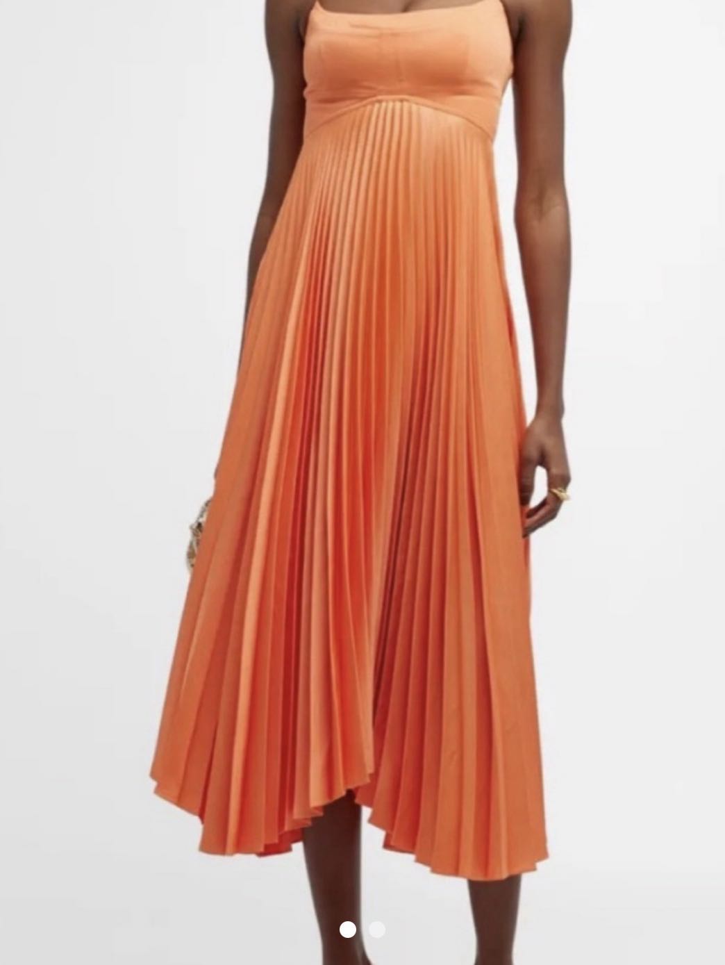 ALC Pleated Orange Dress