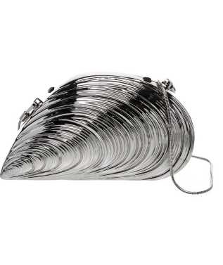 Silver Mussel Shell Clutch
