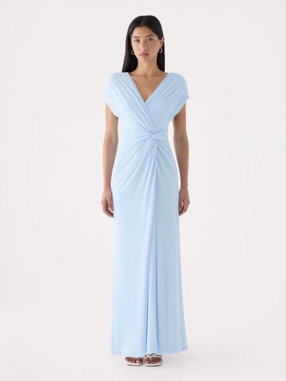 Light Blue Knotted Maxi Dress