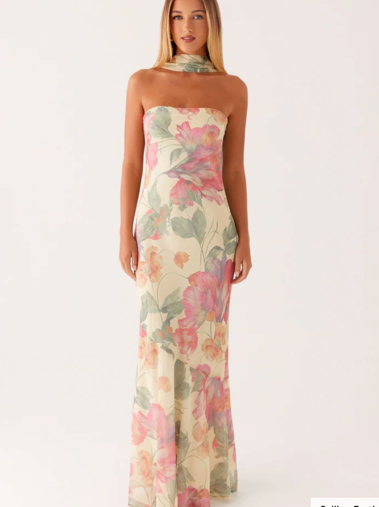Peppermayo Floral Dress with Scarf