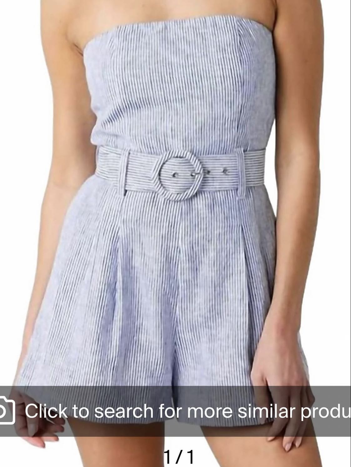 Striped Strapless Romper
