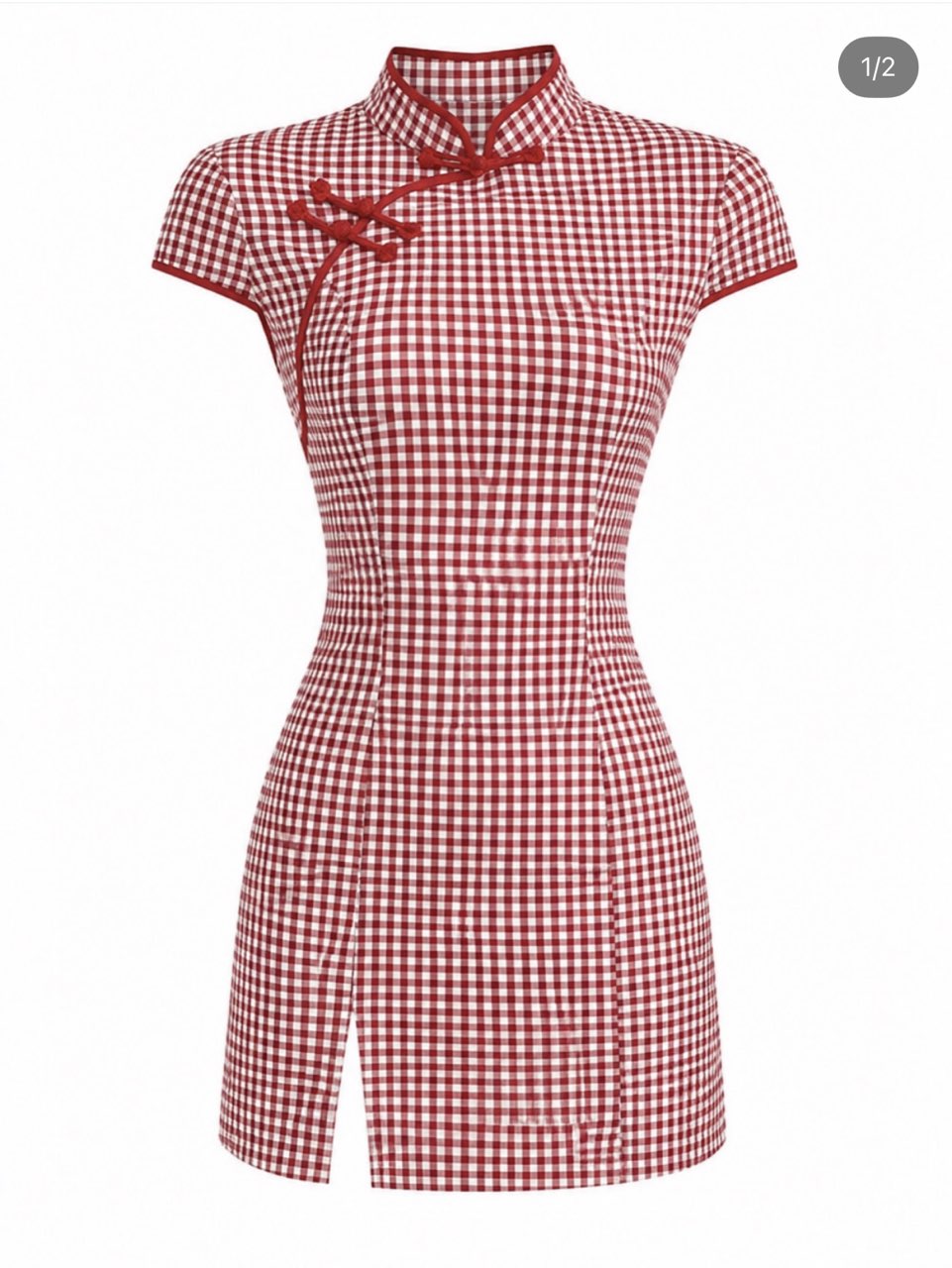 Red gingham dress