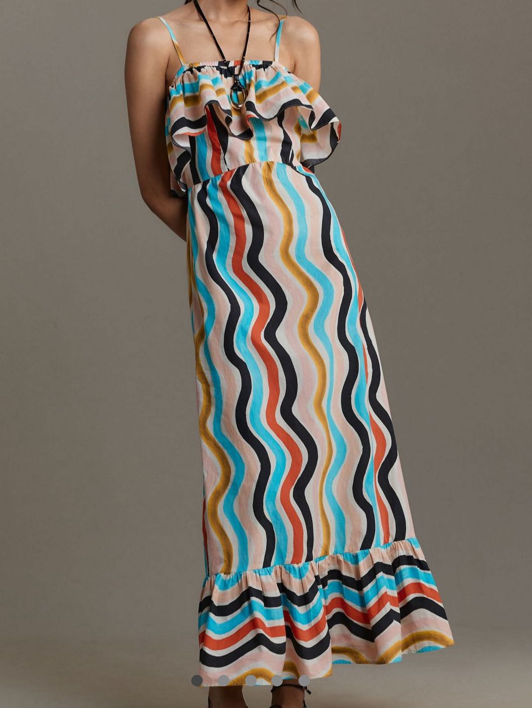 Sleeveless Ruffle Maxi Dress