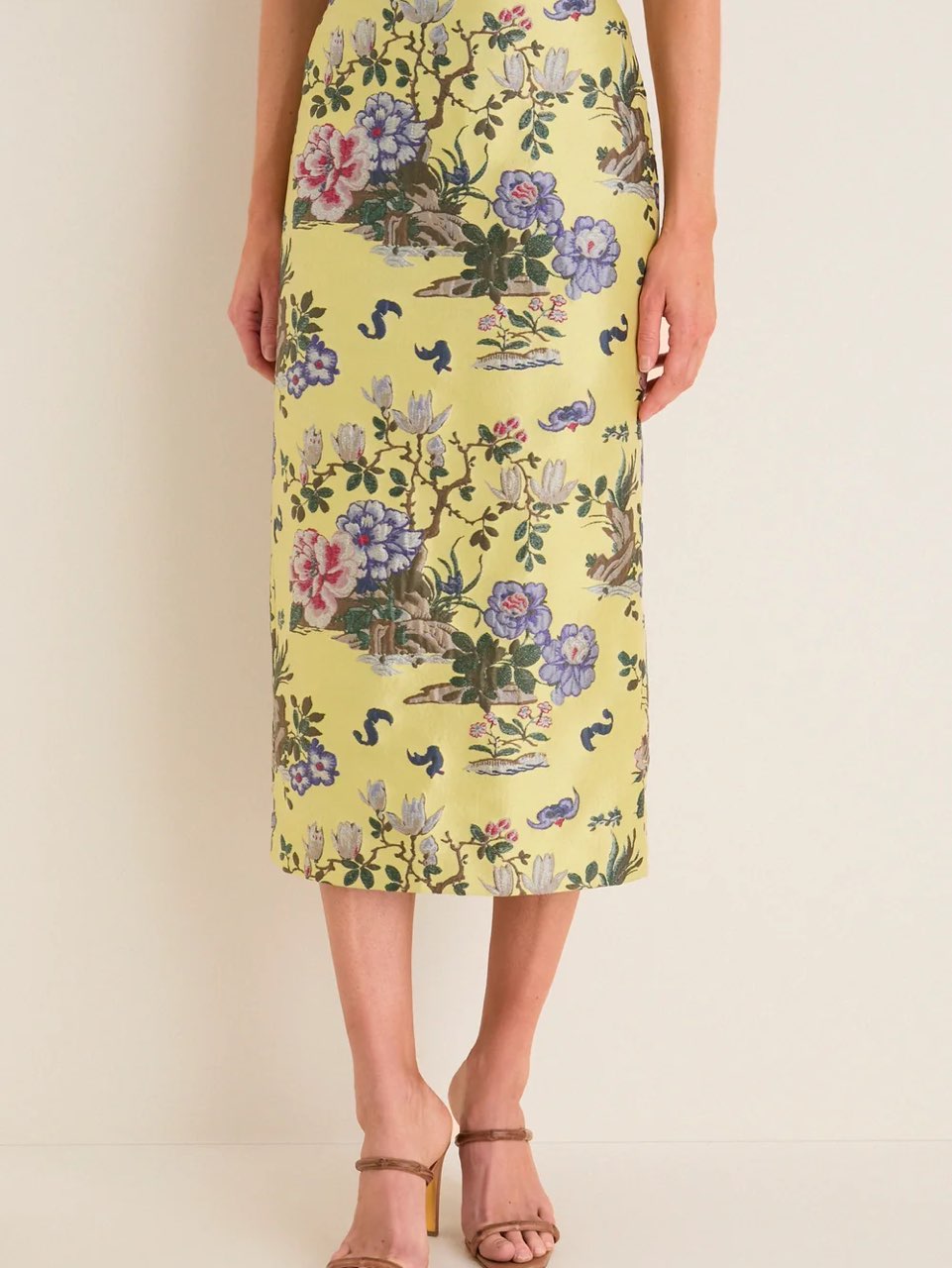 Gilded Chinoiserie Jacquard Ellington Skirt