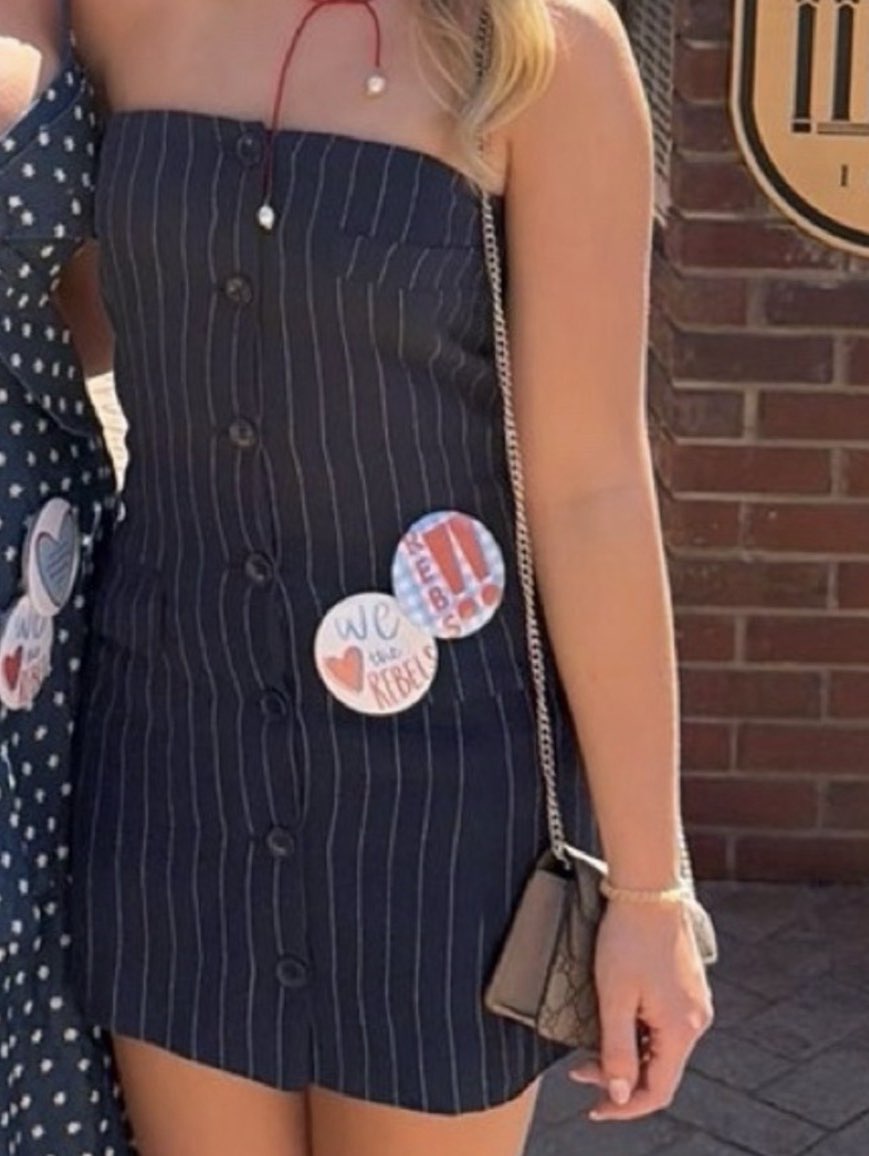 Navy Strapless Button Down Mini Dress