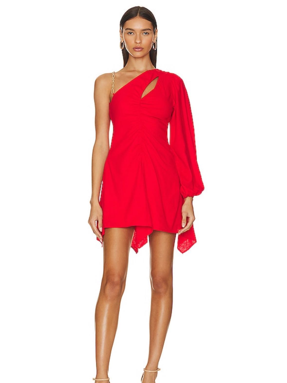 Rosalie Mini Dress in Bright Red