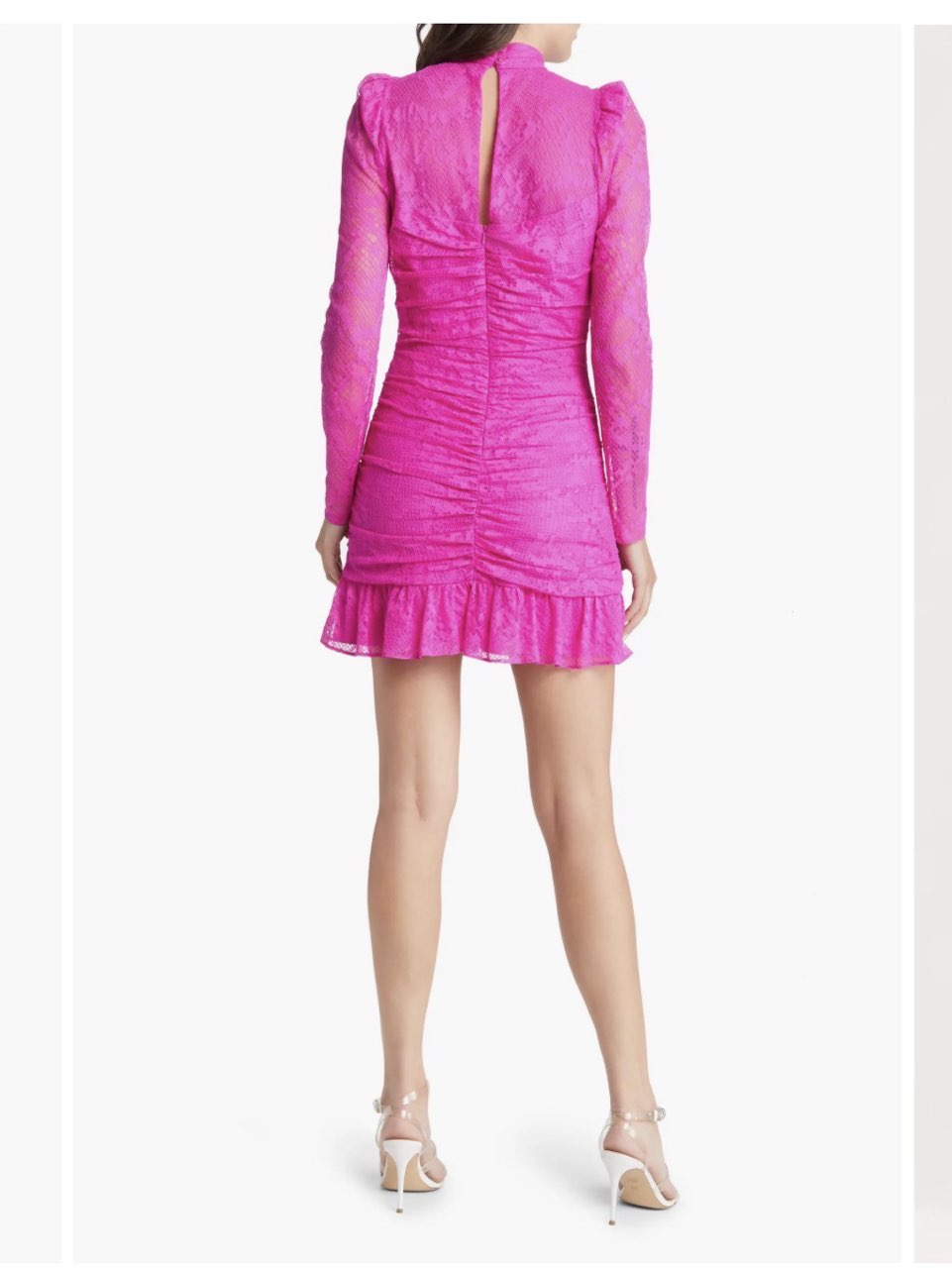 Fuchsia Ruched Mini Dress