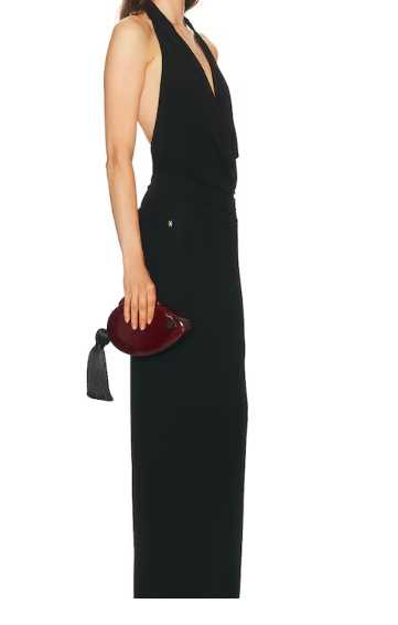 Burgundy Tassel Clutch Bag