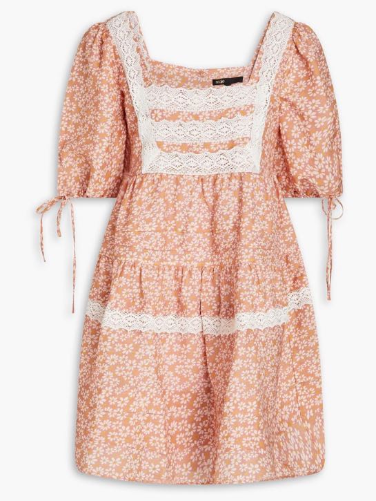 Orange floral mini