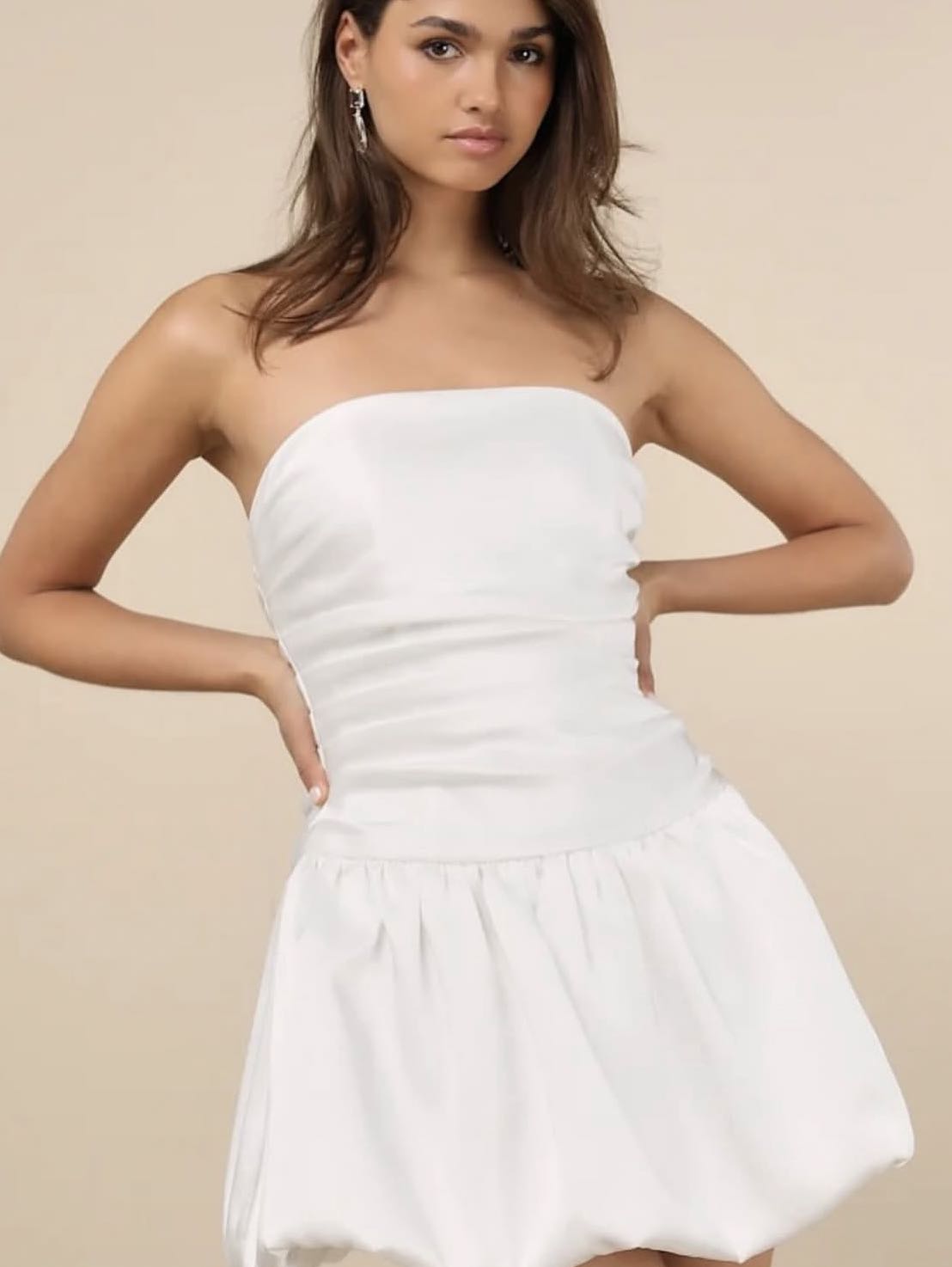 Satin bubble dress