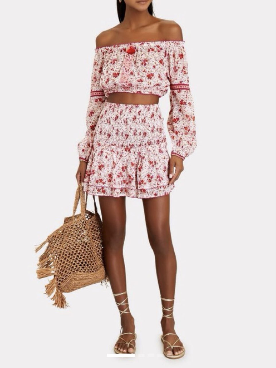 Floral Off-Shoulder Two-Piece Set