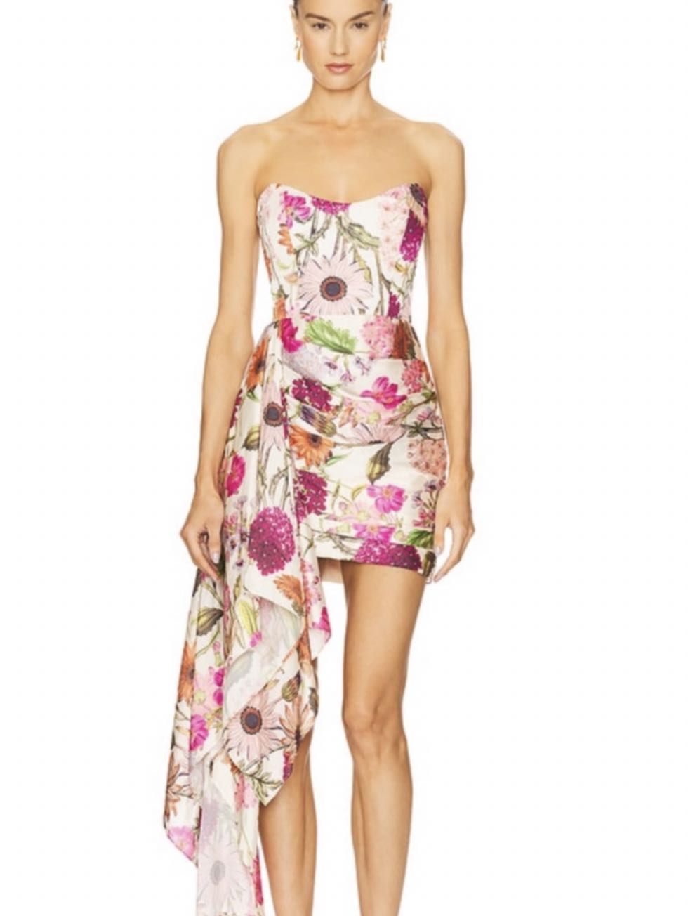 Floral Strapless Mini Dress