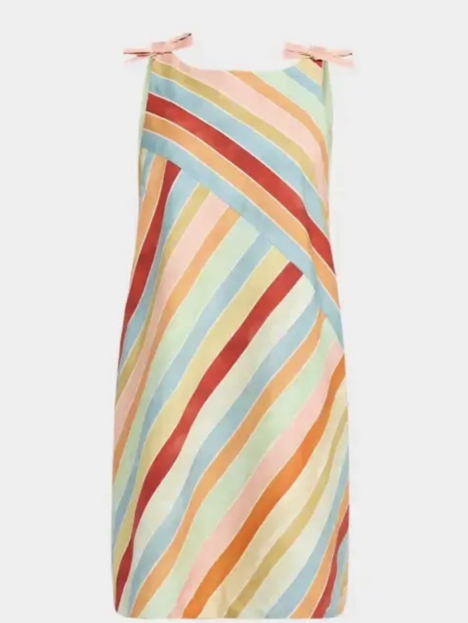 Payton Striped Bow-Embellished Mini Shift Dress