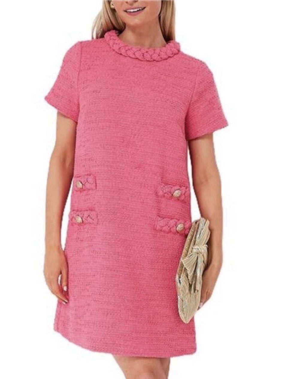 Tuckernuck pink tweed dress