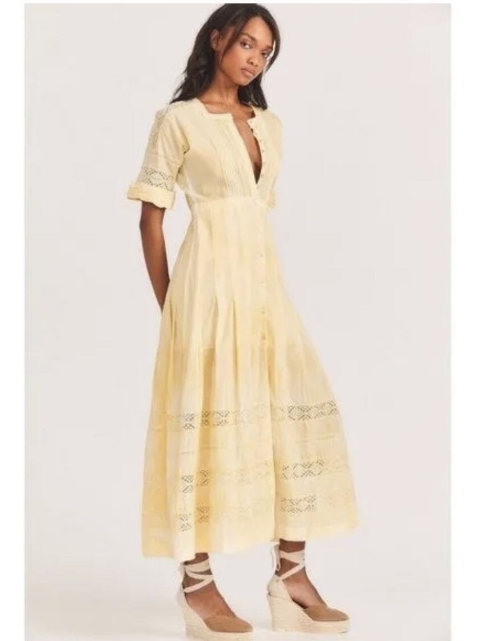 Yellow maxi dress