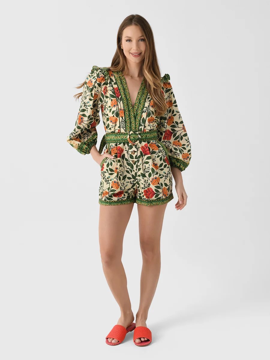 Women's Garden Tapestry Romper