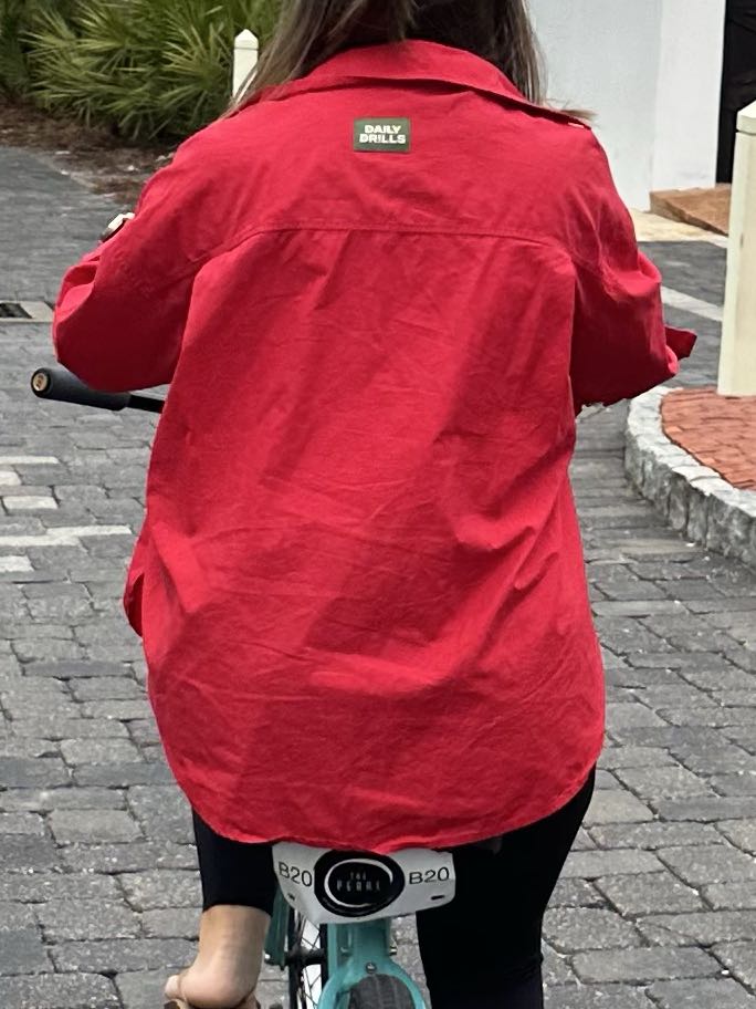 Daily Drills Red Button Up Shirt