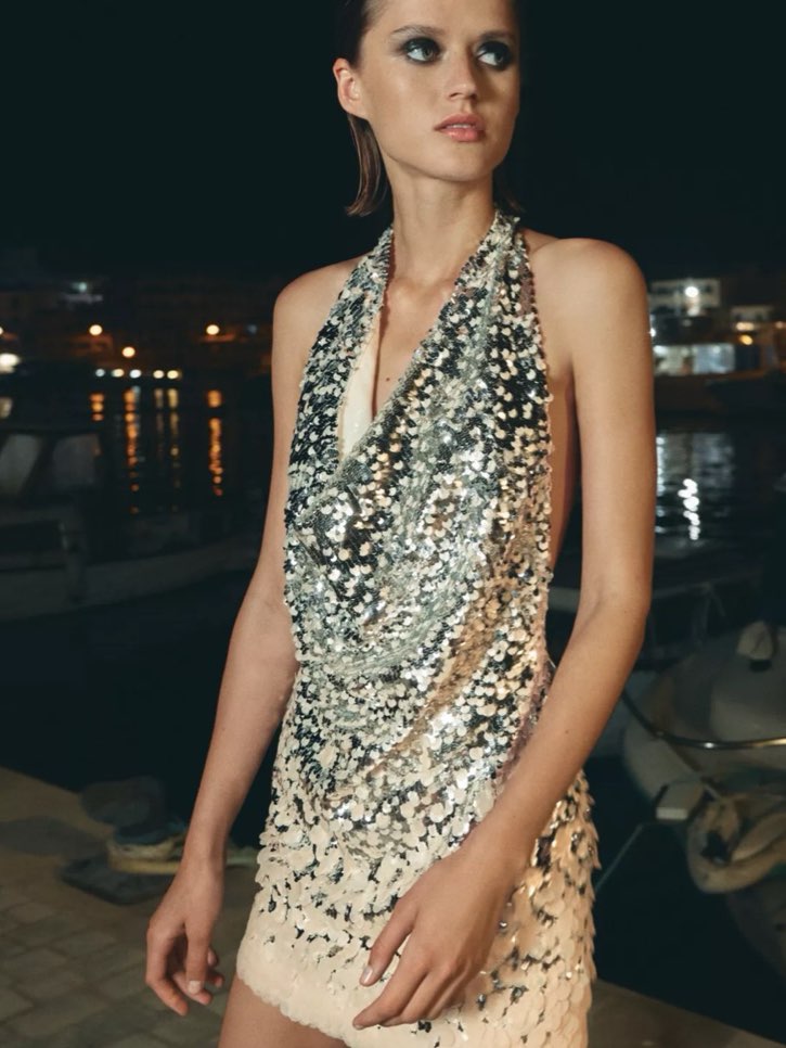 Halter Sequin formal dress