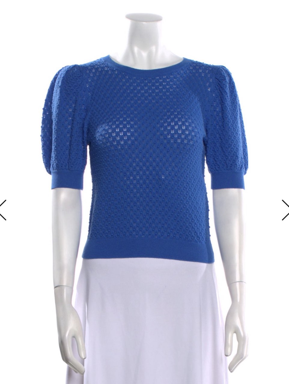 Blue Puff Sleeve Sweater