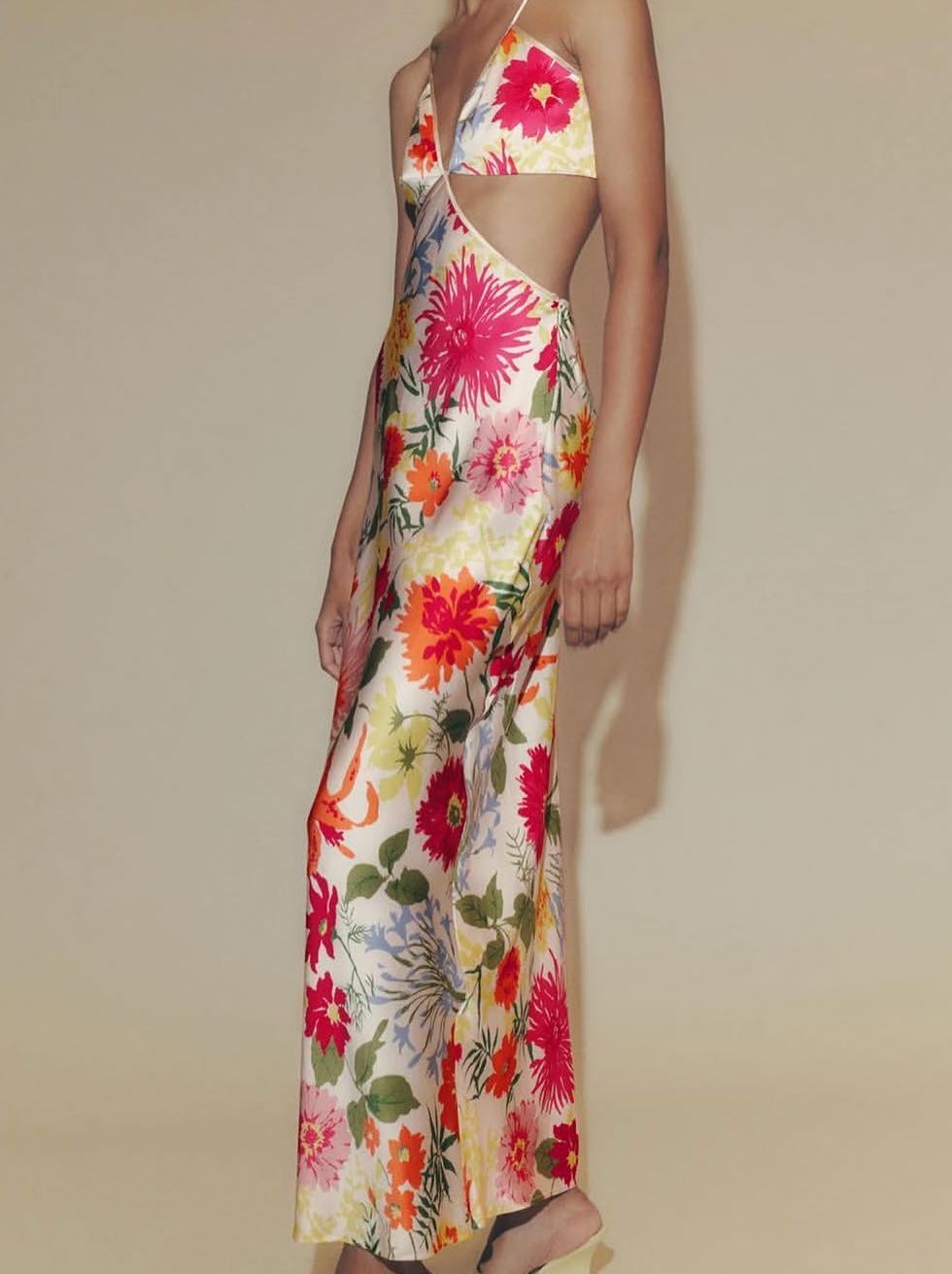 Reformation Poppies Silk Maxi Dress