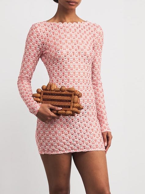 Missoni Metallic-Crochet Mini Dress Size