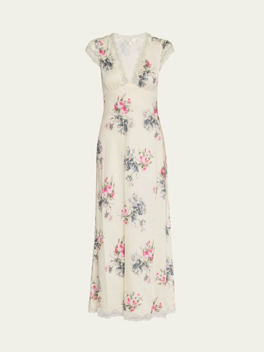 Love shack fancy maxi lace dress