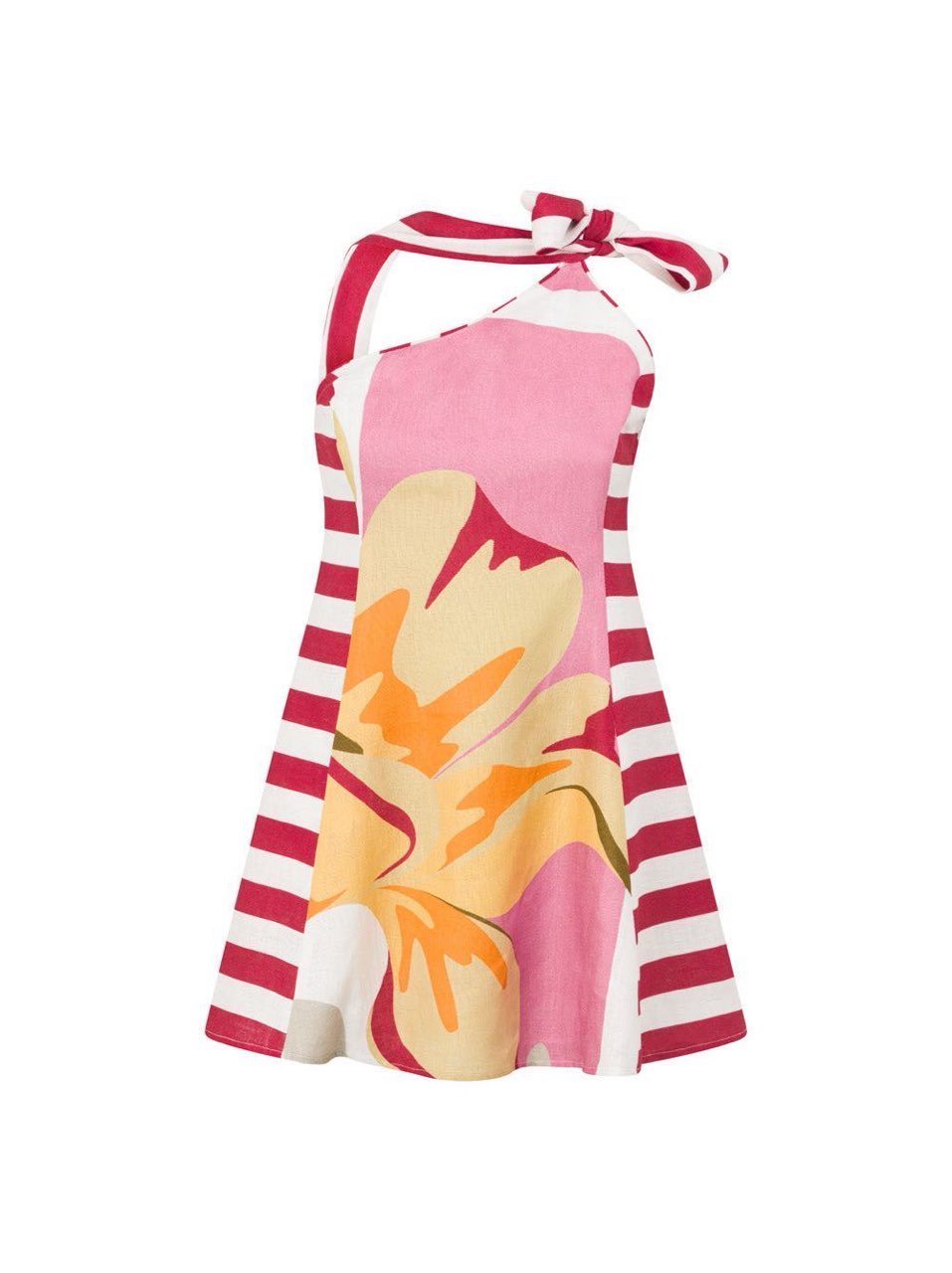 Floral Linen Mini Dress