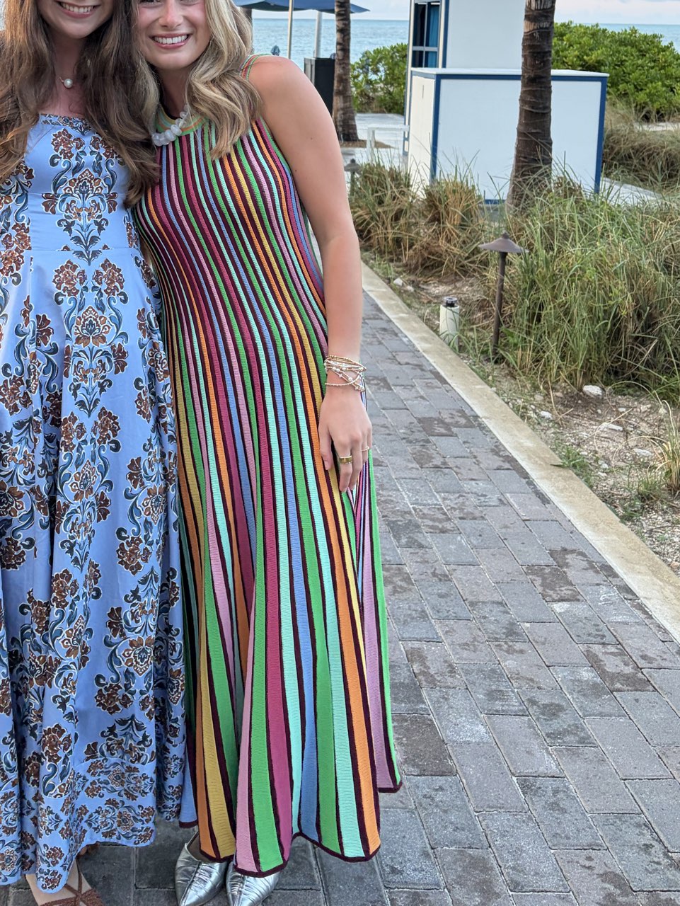 Striped Knit Maxi Dress