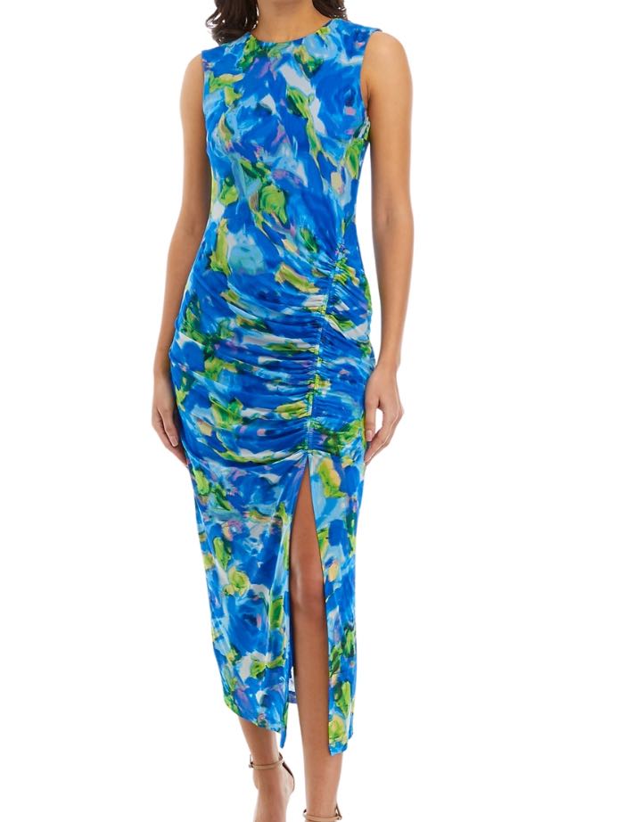 Sleeveless Floral Print Sheath Dress