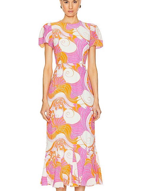 Rhode colorful midi dress