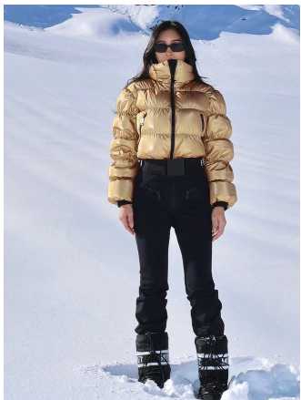 Metallic Gold Cropped Puffer Jacket