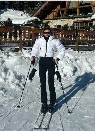White Cropped Puffer Ski Jacket