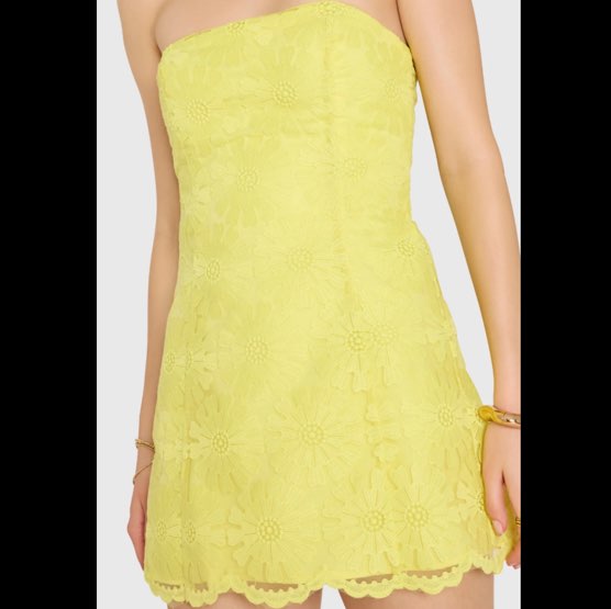 Amanda uprichard yellow flower mini dress