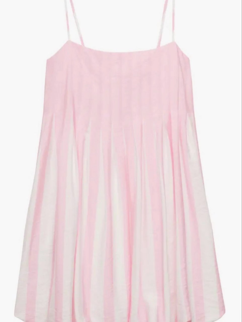 Pink and White Striped Mini Dress