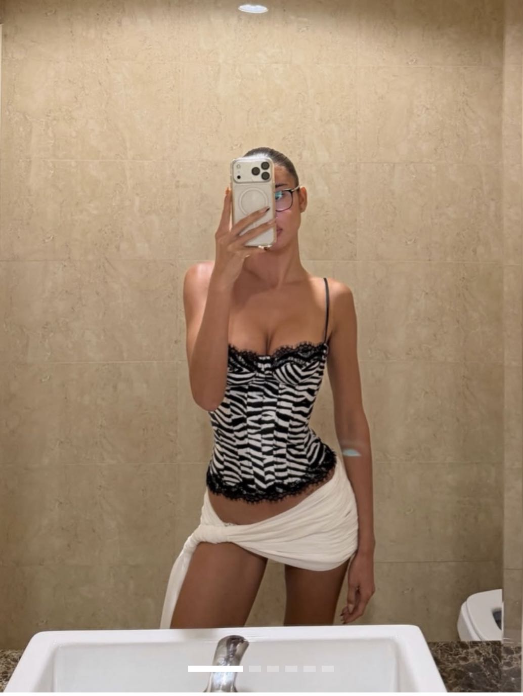 Zebra Print Corset Top