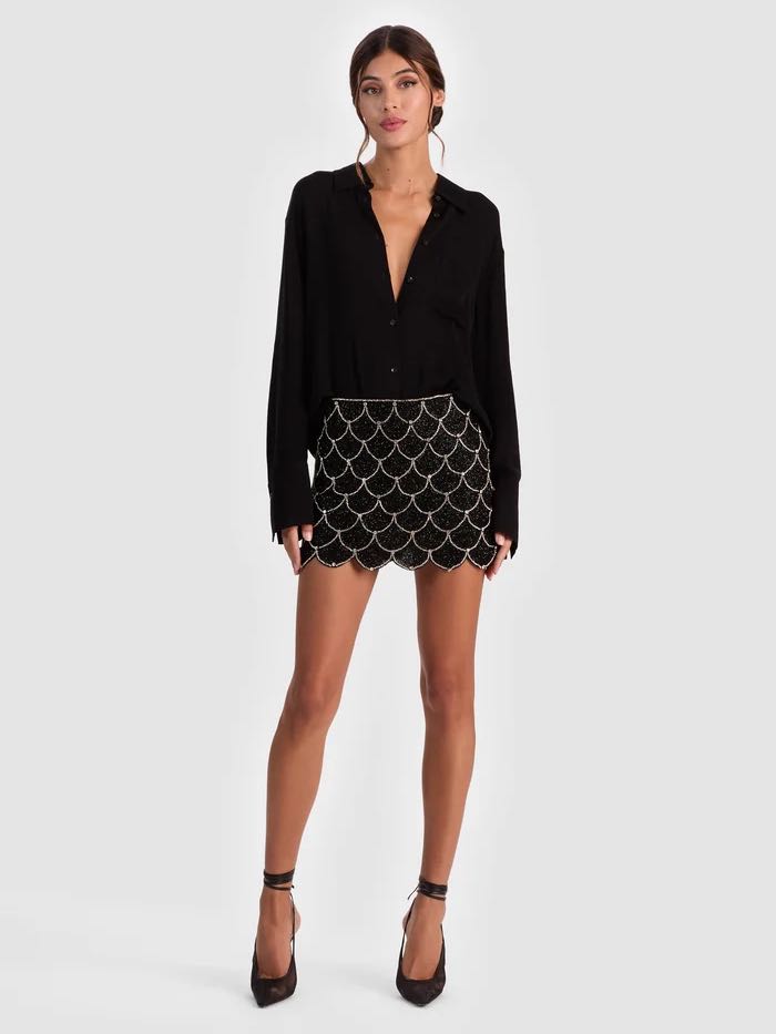 alice and olivia mini skirt