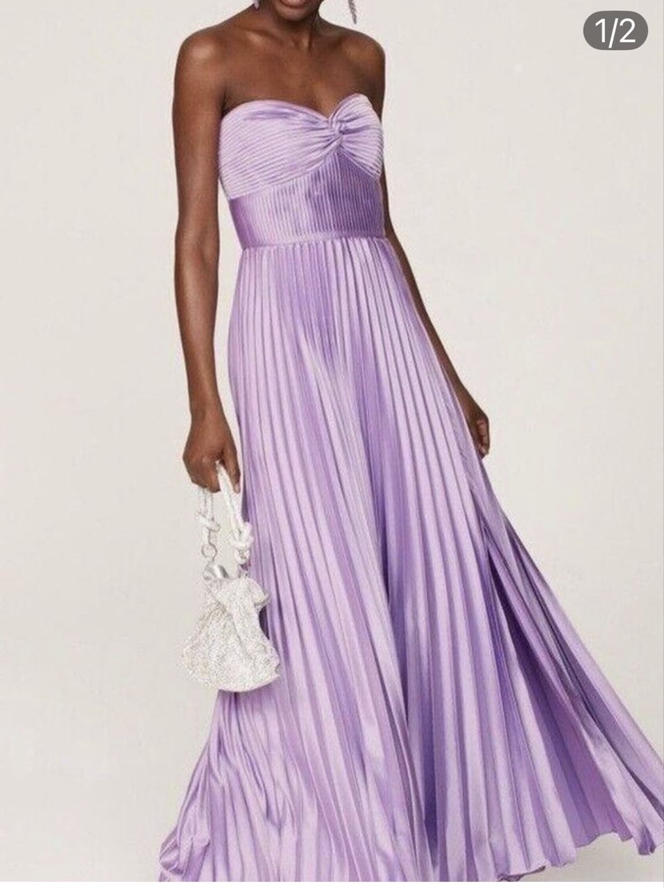amur stef pleated gown