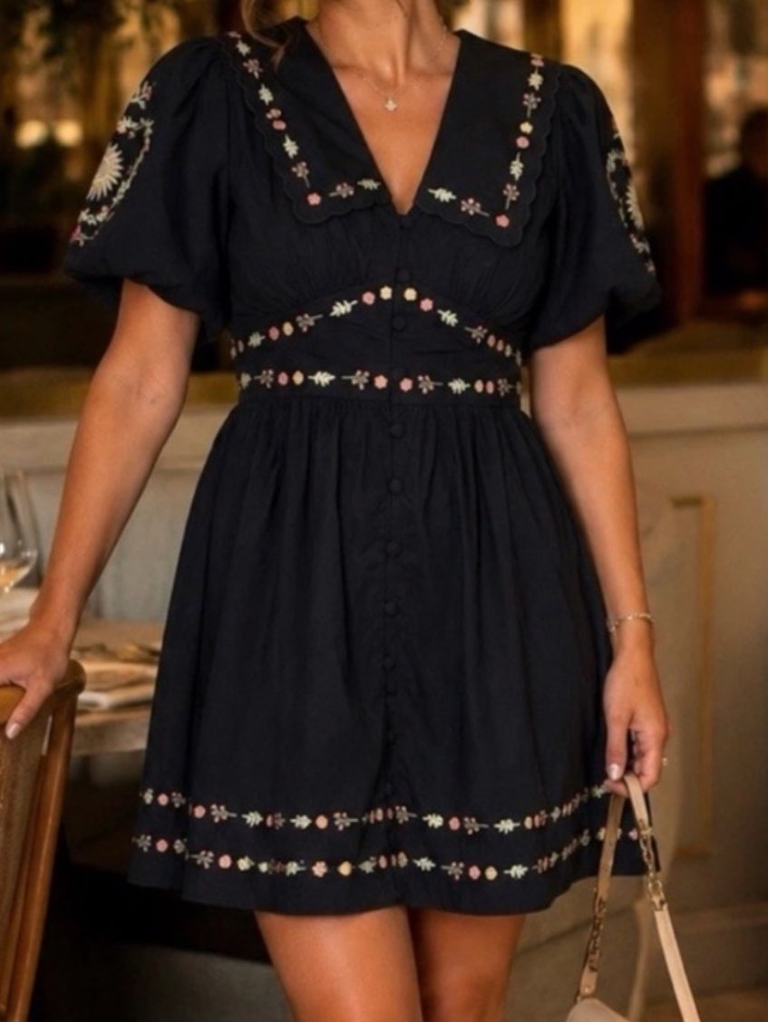 Dark blue Caroline Constas short dress