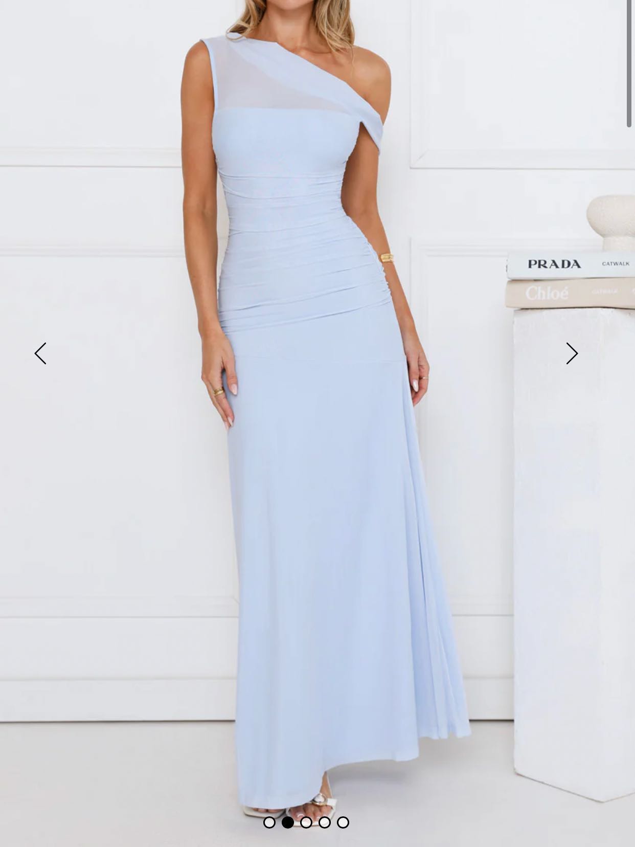 One shoulder maxi dress