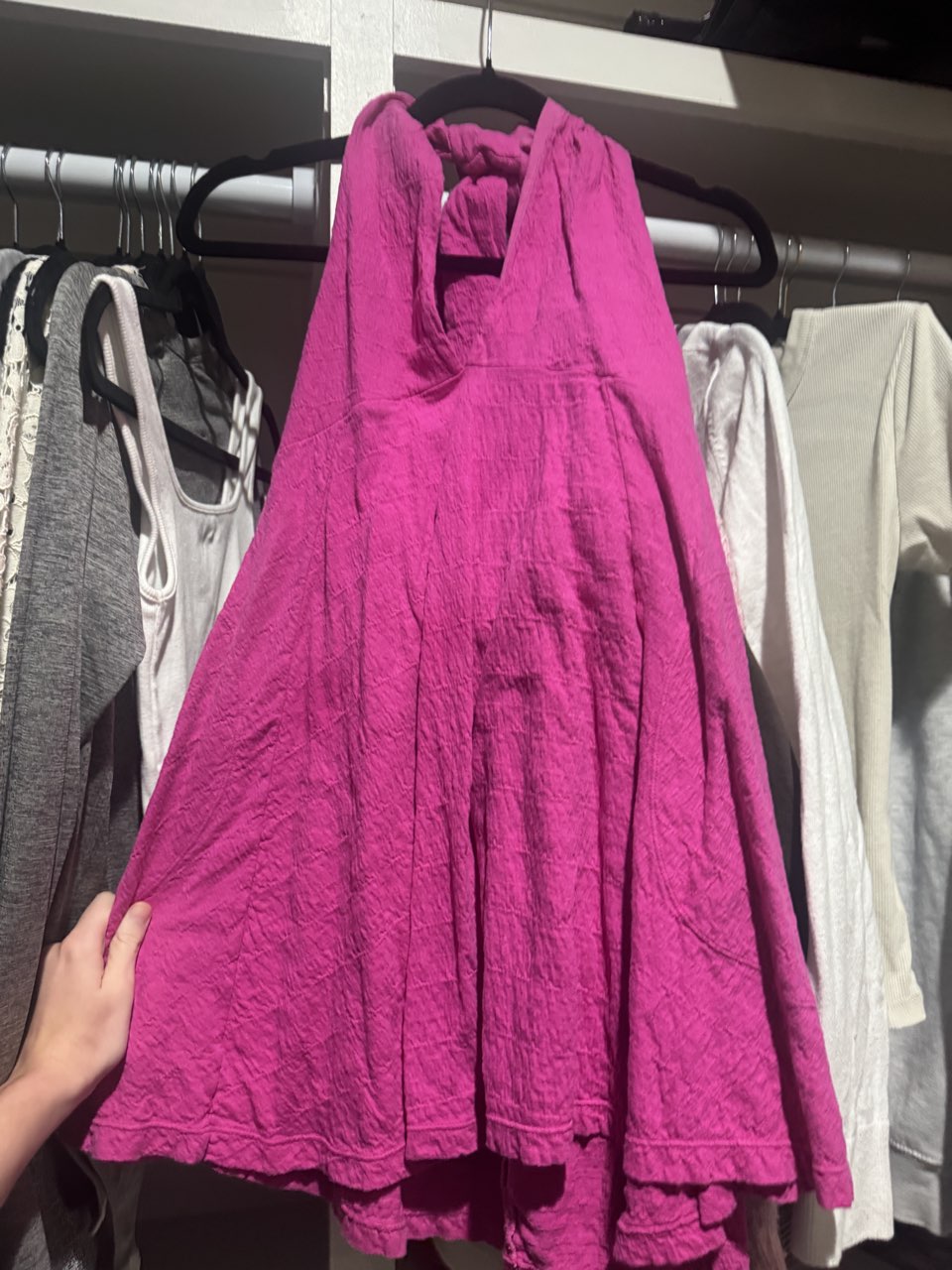 Fuchsia Halter Neck Mini Dress