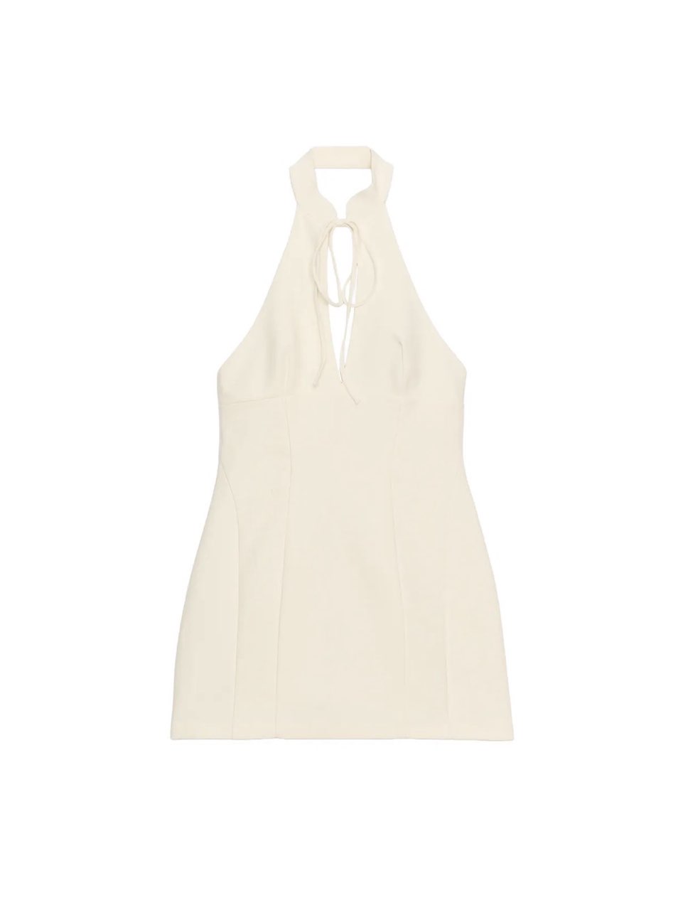 Cream Halter Neck Mini Dress