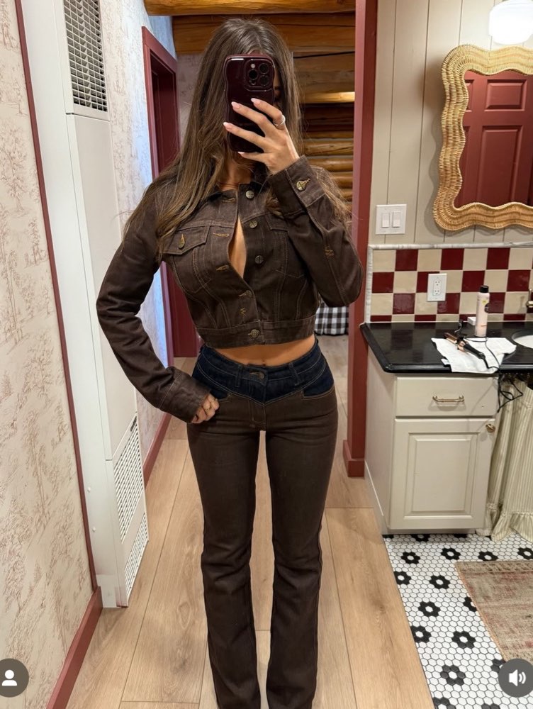 Ksubi Brown Low-Rise Flared Jeans