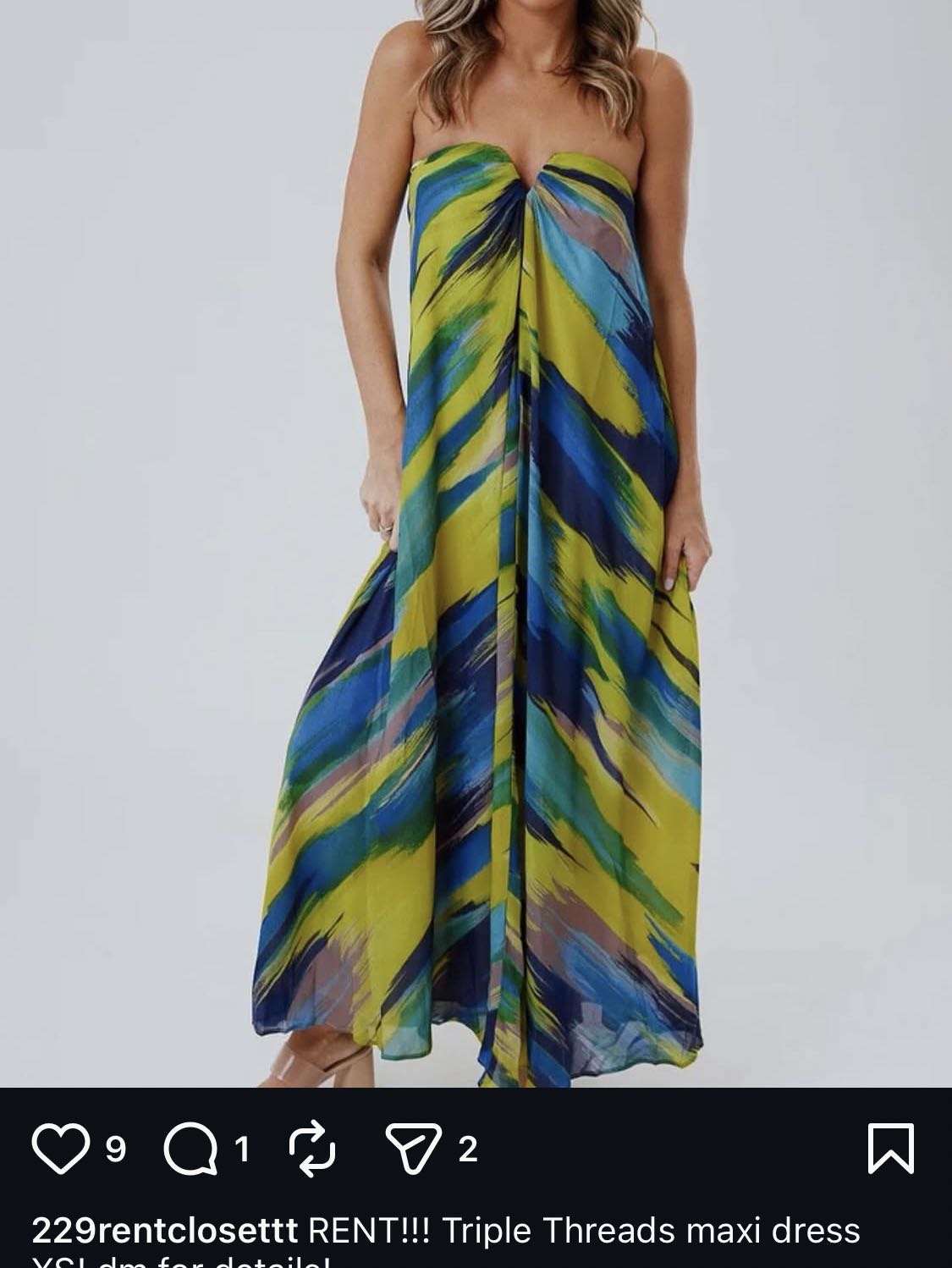 Triple threads maxi dress