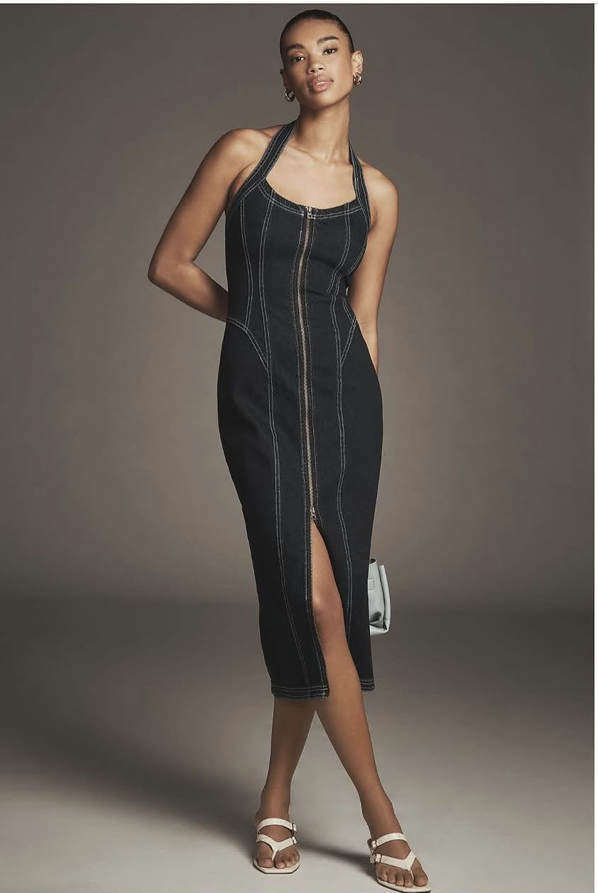 Rentals denim maxi dress