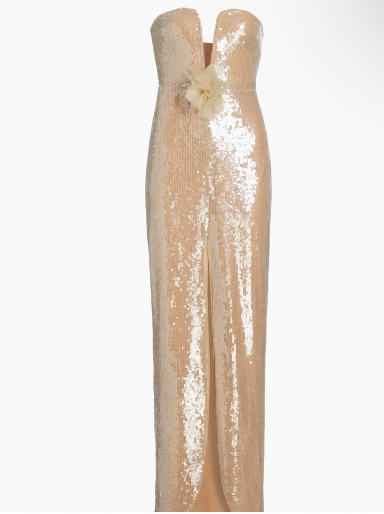 Strapless Sequin Gown