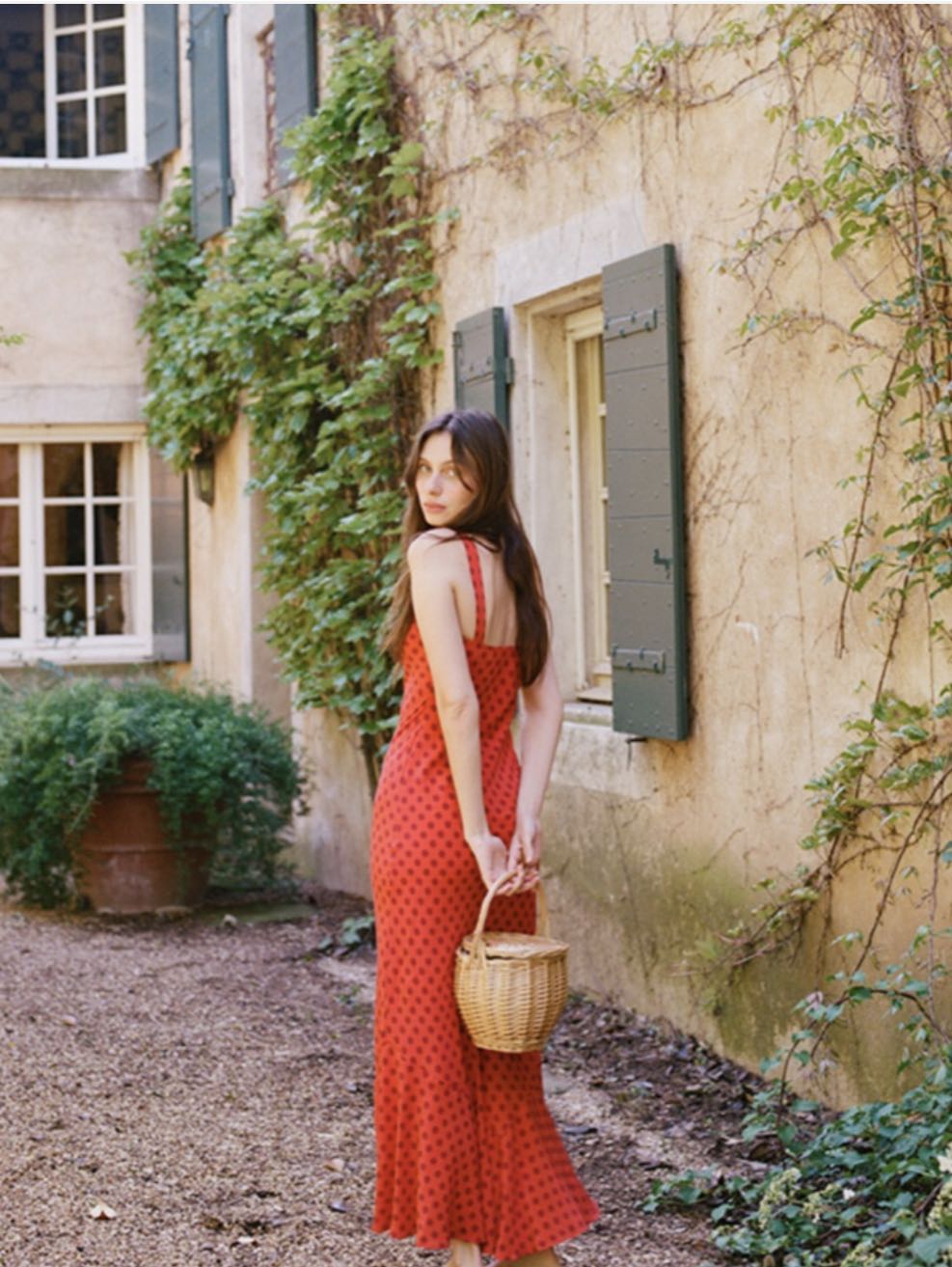 Red Polka Dot Maxi Dress