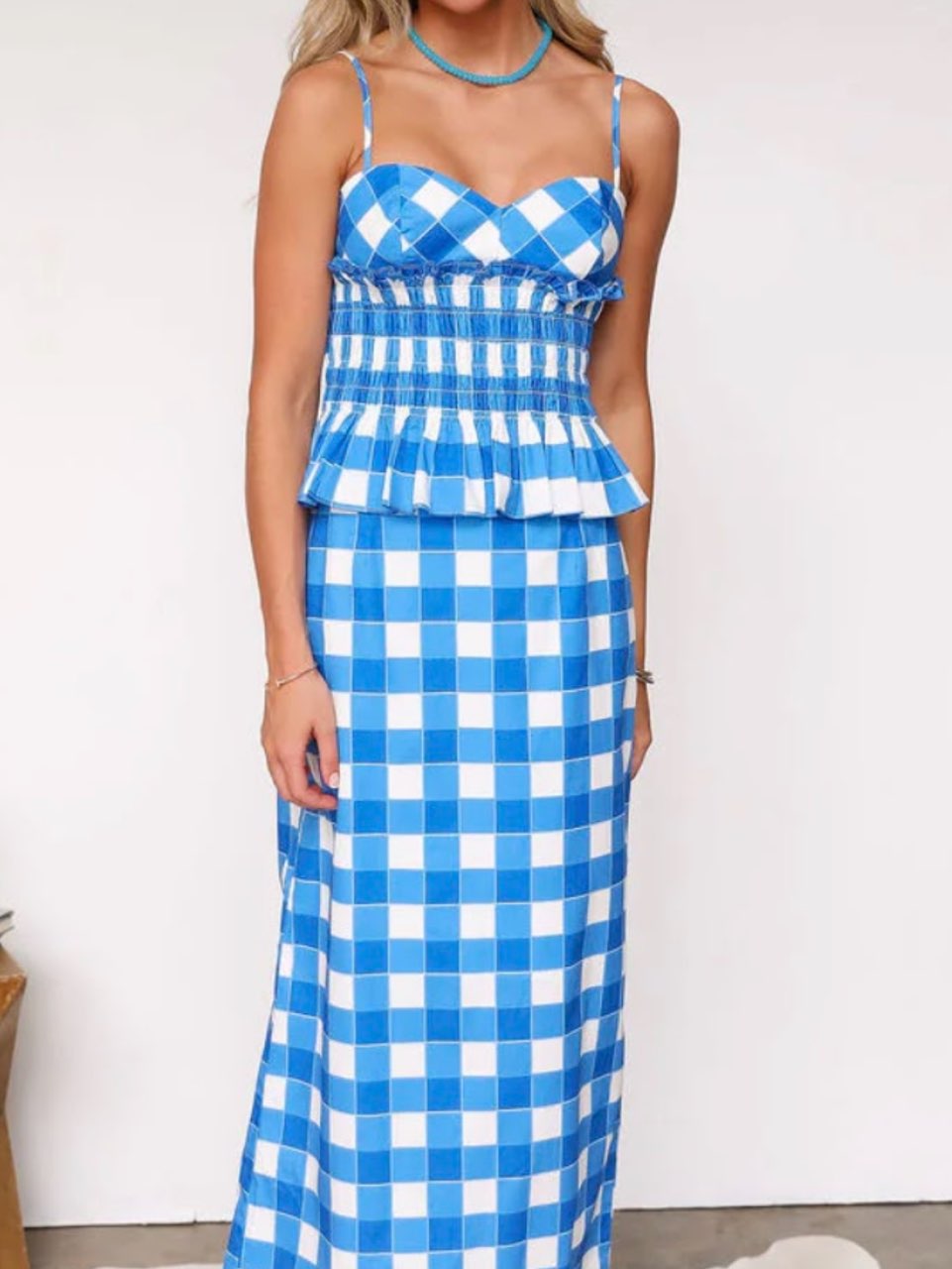 CocoLilly Blue Gingham Set