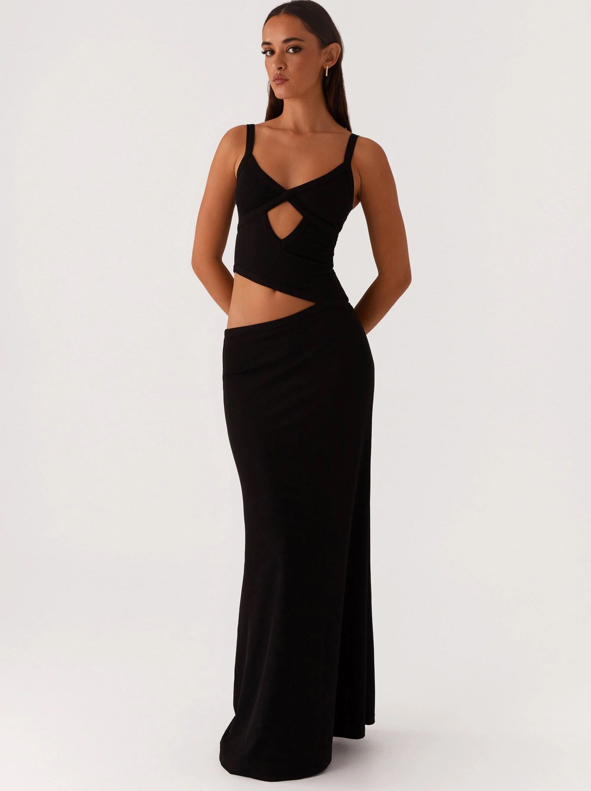 Black Cutout Maxi Dress