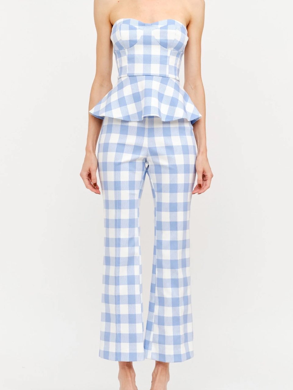 Powder blue gingham set