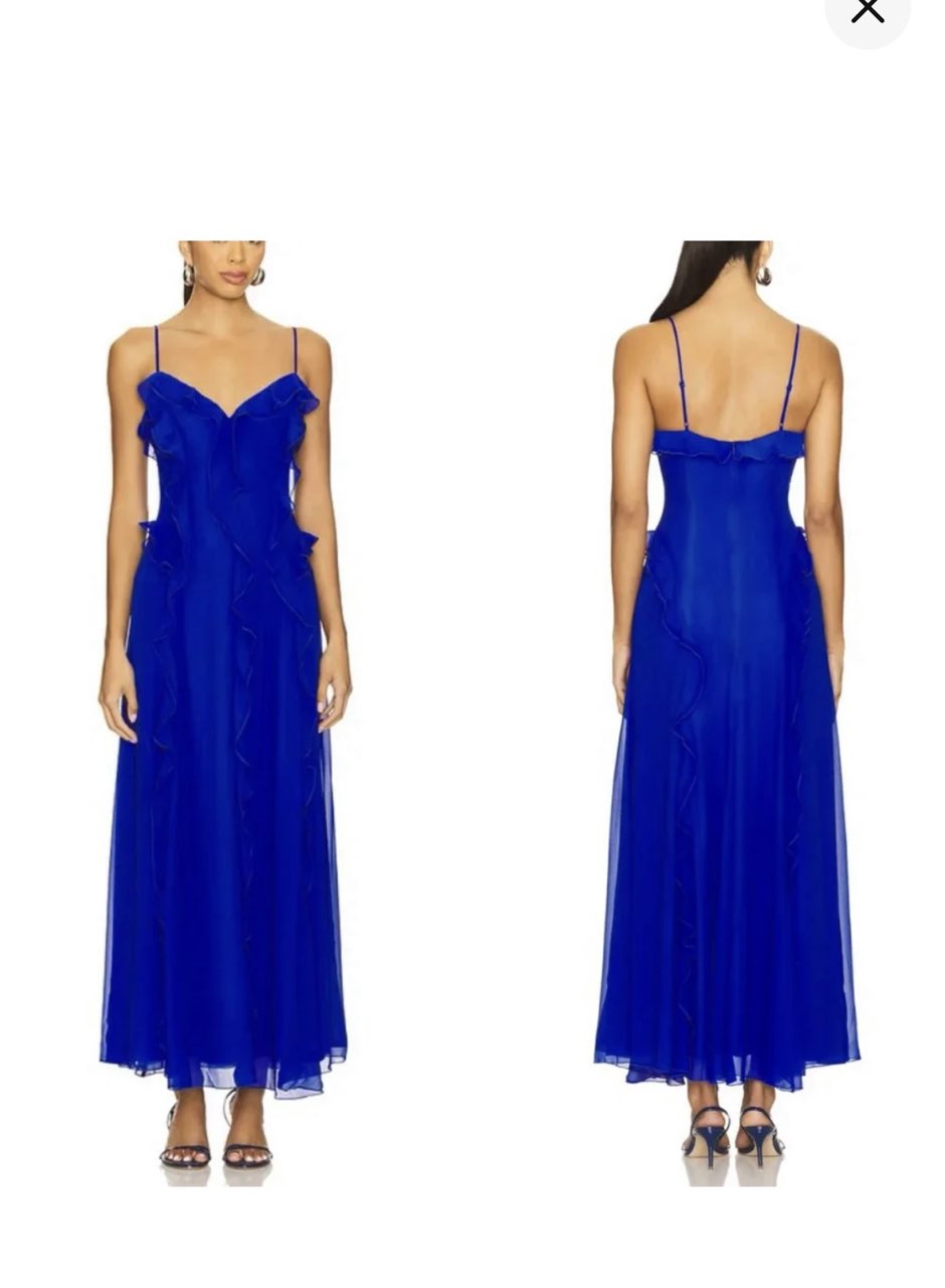 Veris Ruffle Maxi Dress